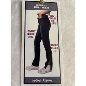 Indigo Rising High Rise Slim Straight Jeans Size 9